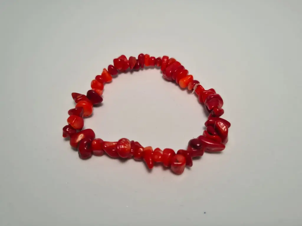 PULSERA DE CORAL ROJO