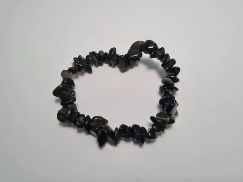 PULSERA DE OBSIDIANA DORADA