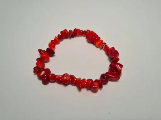 PULSERA DE CORAL ROJO